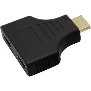 Hdmi Han Til 2 X Hdmi Hun Splitter - Sort