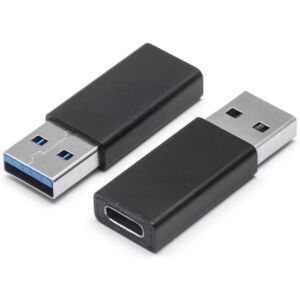 Usb-A 3.0 Til Usb-C - Aluminium - Sort