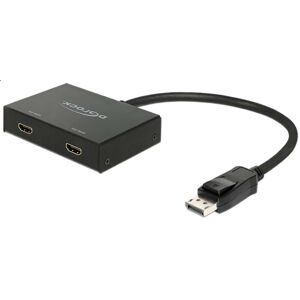 Delock Displayport Til 2 X Hdmi Hun Adapter Kabel - 30hz - 4k