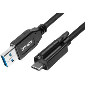 Lindy Usb-C Til Usb-A 3.2 Gen.2 Kabel - 1 X Skruelås - 1 M