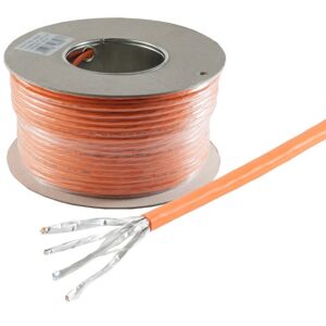 Cat 7 S/ftp Lszh Netværkskabel - Cca - Solid - Orange - 25 M