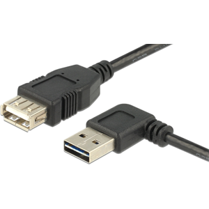 Delock Usb 2.0 Kabel - Usb-A Han / Usb-A Hun - Vinklet - 1 M