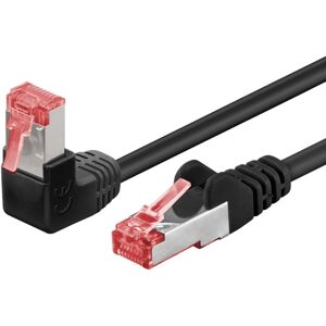 Cat 6 S/ftp Vinklet Netværkskabel - Sort - 5 M