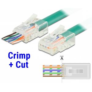 DeLOCK Rj45 Crimp+cut Modularstik - Solid/blød Cat 6 Utp - 20 Stk.