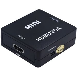 Hdmi Til Vga Converter - Sort