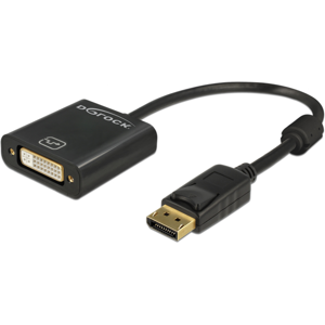 Delock Displayport Til Dvi-I Adapter Kabel - 4k - Sort