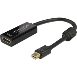 Delock Mini Displayport Til Hdmi - 4k - Sort - 0.20 M