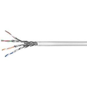 Cat 6 S/ftp Netværkskabel - Cca - Blød - Grå - 305 Meter