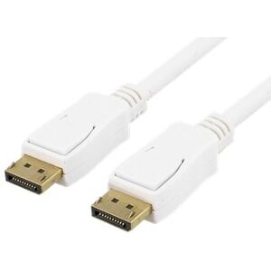 Displayport Kabel - 4k - Hvid - 3 M