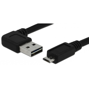 Delock Easy Usb 2.0 - Usb-A / Micro-B - Vinklet - Sort - 0.50 M