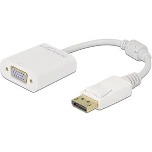 Delock Displayport 1.2 Til Vga Adapter Kabel - Hvid