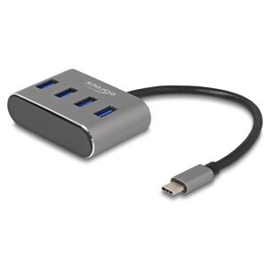 Delock Usb-C 3.2 Gen1 Hub Til 4x Usb-A Porte - Grå