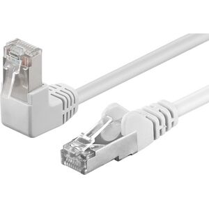 Cat 5e F/utp Vinklet Netværkskabel - Hvid - 10 M