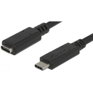 Delock Usb-C 3.1 Til Usb-C 3.1 Hun Forlængerkabel - 3a - 0.5 M