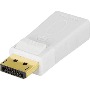 Deltaco Displayport 1.2 Til Hdmi Adapter - 4k/30hz - Hvid