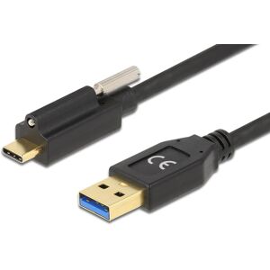 Delock Usb-C Til Usb-A 3.2 Gen.1 Kabel - 1 X Skruelås - 2 M