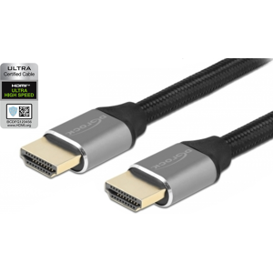 DeLOCK Ultra High Speed Certificeret Hdmi 2.1 Kabel - 8k - Grå - 0.5 M