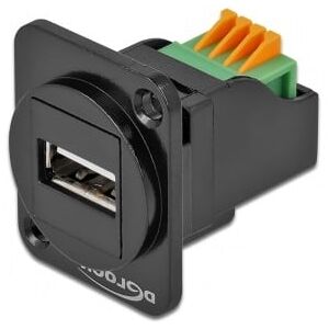 Delock D-Type Modul (Xlr-Stik Port) - Usb-A 2.0 Til Terminal