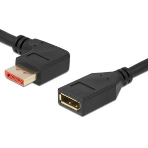 Delock Displayport 1.4 Forlængerkabel - 90° Venstre - 8k - 3 M