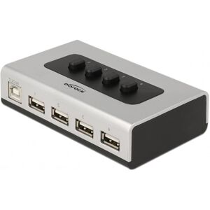 Delock Usb 2.0 Manuel Switch - 4 X Usb-A / 1 X Usb-B