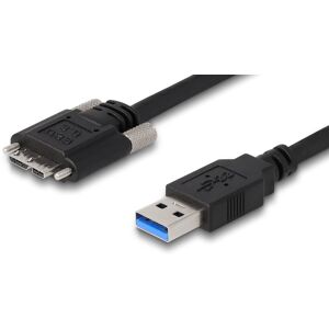 DeLOCK Usb 3.0 Kabel - Usb-A Han / Usb Micro B Han Med Skruer - 0.5 M