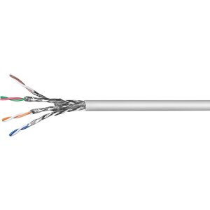 Cat 6a S/ftp Lszh Netværkskabel - Cu - Blød - Grå - 100 Meter.