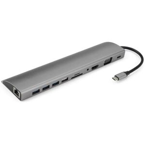 Usb-C Multi-Hub 4k Hdmi/vga - 11in1 - Grå