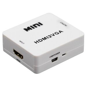 Hdmi Til Vga Converter - Hvid