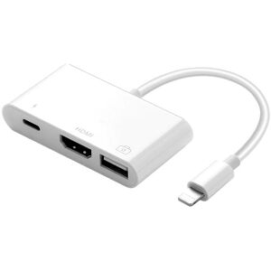 Apple Lightning Til Hdmi Hub - Hvid