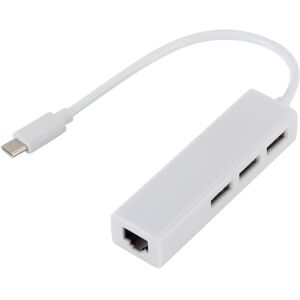 Usb-C Lan Adapter - 3 X Usb 2.0 + 1 X Rj45