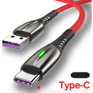 Usb-C 3.1 Til Usb-A Kabel - Fast Charging - 5a - Rød - 1 M