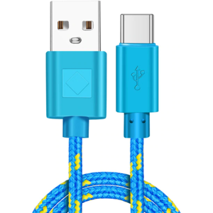 Usb-C 3.1 Stofbeklædt Usb Kabel - Blå - 3 M