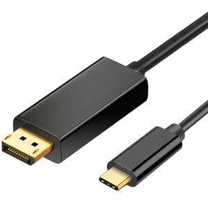 Usb-C Til Displayport Adapter Kabel - Uhd 4k - 0.5 M - Sort