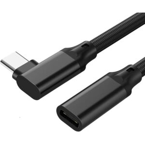 Usb-C 3.2 Gen.2 Forlængerkabel - Vinklet - 5a - 0.2 M