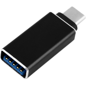 Usb-C Otg Adapter - Usb-C Han / Usb-A 3.0 Hun - Sort