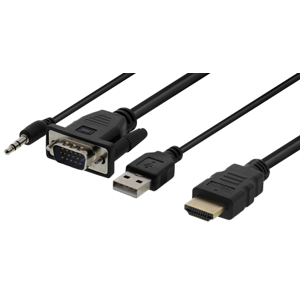 Vga Til Hdmi Converter Kabel -  Vga/hdmi/usb - 1 M