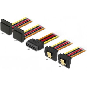 DeLOCK Sata Splitter Kabel - 15-Pin Hun Til 4 X 15-Pin Han - 15 Cm