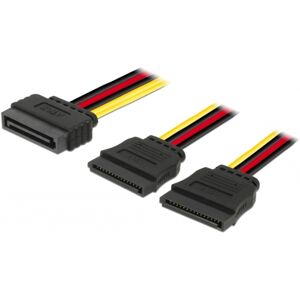 DeLOCK Sata Splitter Kabel - 15-Pin Hun Til 2 X 15-Pin Han - 15 Cm