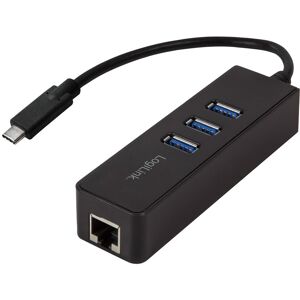 Logilink Usb-C Hub - 3 X Usb + 1 X Rj45 - Sort