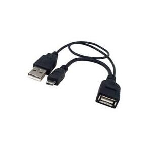 Usb Otg Kabel 2.0 - Micro-B Han / Usb-A Hun - 17 Cm