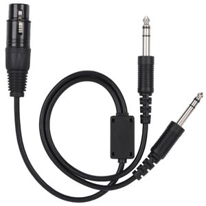 Til Airbus XLR til GA Dual Plug 5 Pin Headset Adapter Kabel Aviation Hovedtelefonkabel