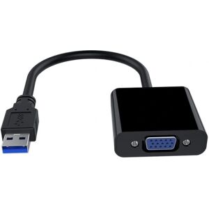 Northix USB 3.0 til VGA Adapter - Sort Black