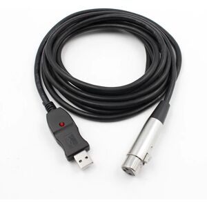 DAO 3m Usb han-til-xlr hun-mikrofon usb mikrofon-link-kabel Ny [DB] black