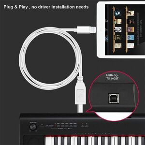 WINE MIDI Keyboard Converter USB 2.0 kabel til iPhone 1M