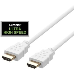 Deltaco ULTRA High Speed HDMI-kabel, 48Gbps, 3m, vit