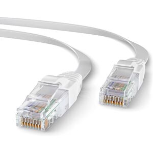 15m Cat 6 Ethernet-kabel fladt   Højhastigheds Ethernet-kabel   Bredbåndskabel   Lan kabel   Netværkskabel med Rj45-stik   Internet kabel kompatibel