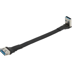 Usb 3.0 kabel fladt usb forlængerkabel han til hun datakabel ret vinkel 90 grader usb3.0 forlænger