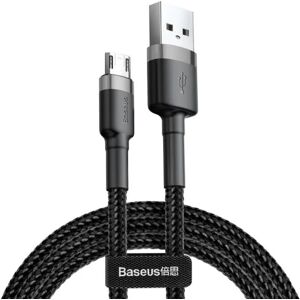 Baseus Flettet USB Til Micro USB Kabel 2M - Sort / Grå