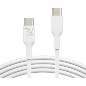 Rvelon USB-C till USB-C Kabel 1m - Vit White