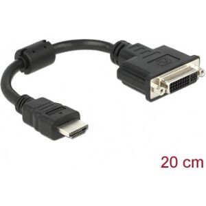 DeLOCK 0,2 M Hdmi-Dvi-D-Kabel, Single-Link, Sort